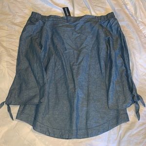 Free People Off The Shoulder Jean Dress / Shirt